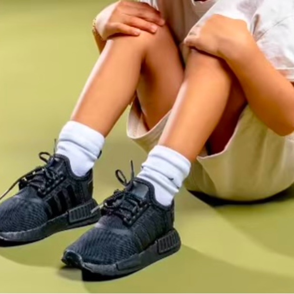 Toddler kids All black Adidas sneakers